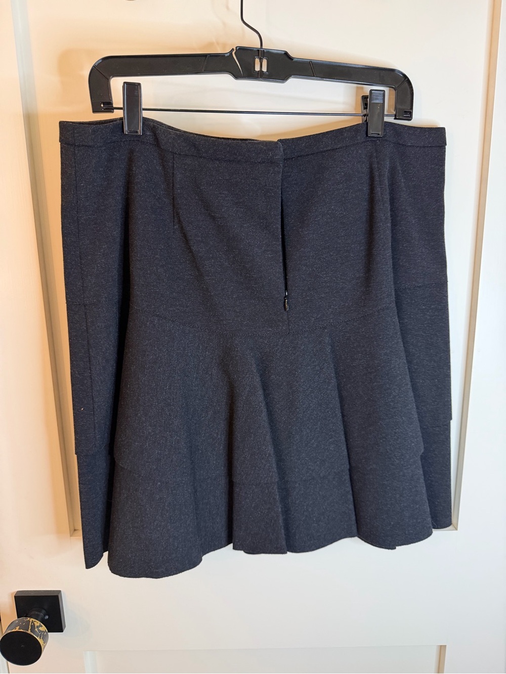 Akris Punto Charcoal A-Line Flared Skirt - Picture 2 of 13